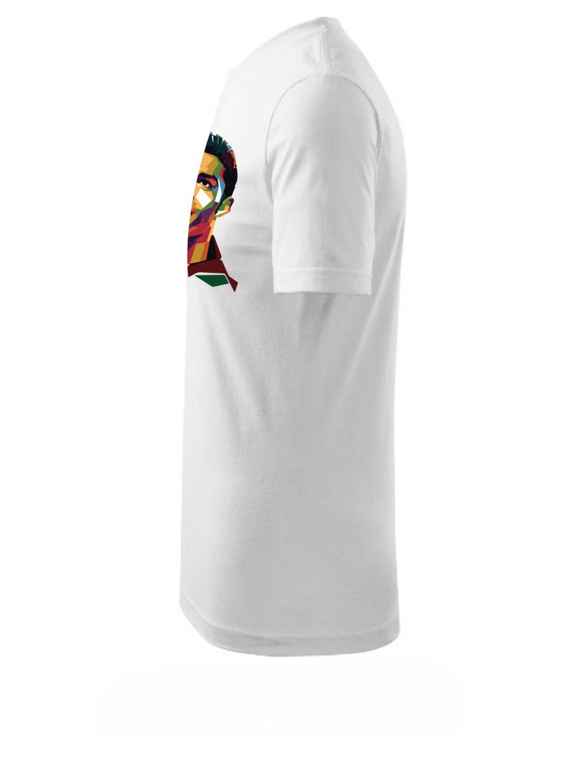 PRINTSHOP4ME Portugal Soccer Printed Round neck cotton Tshirt for Sports fan unisex Adults and Kids White - Image 3