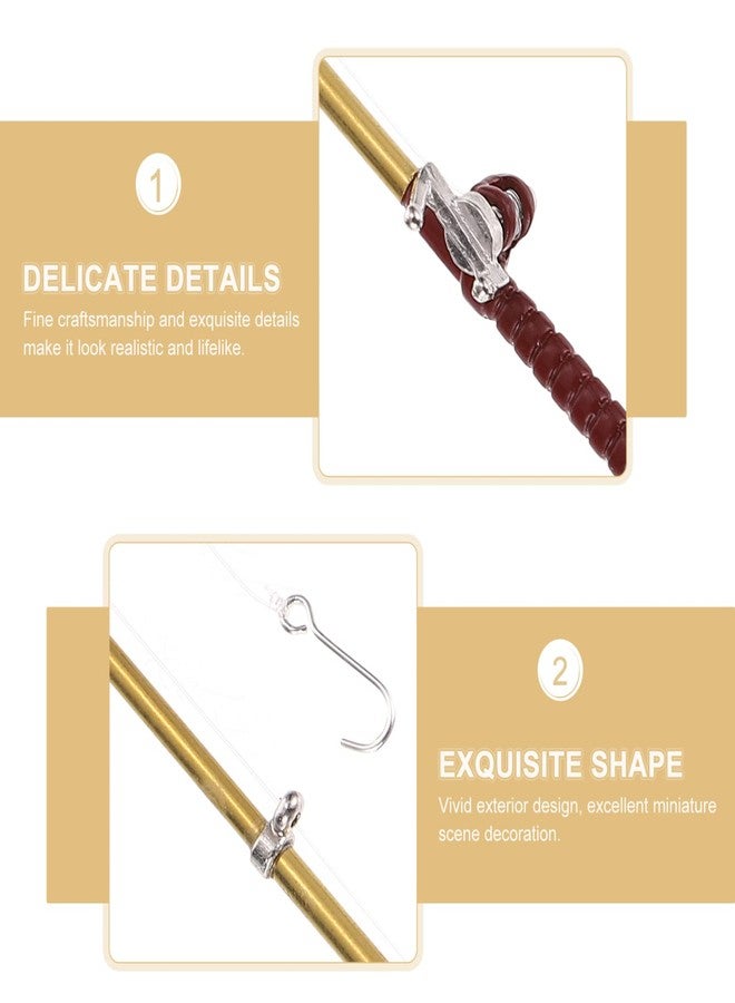 توي اند اونا صنارة صيد مصغرة لبيت الدمى من توياندونا، صنارة صيد جنية صلبة، أثاث مناظر طبيعية صغيرة لتزيين منزل اللعب للأطفال - Image 4