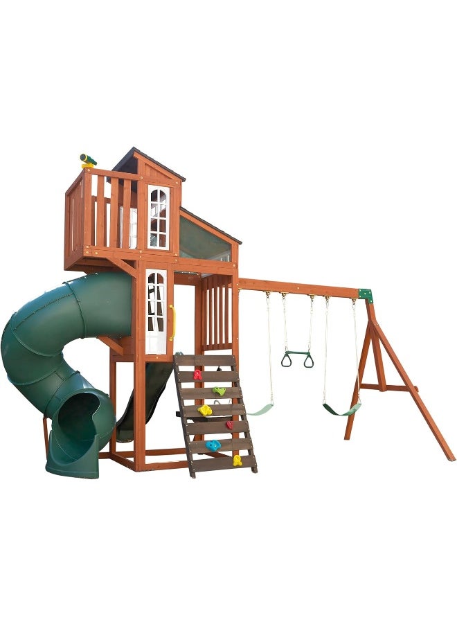 KidKraft Kidkraft F29085 Austin Swing Set/Playset, Brown  - Image 1