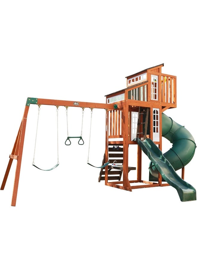 KidKraft Kidkraft F29085 Austin Swing Set/Playset, Brown  - Image 2