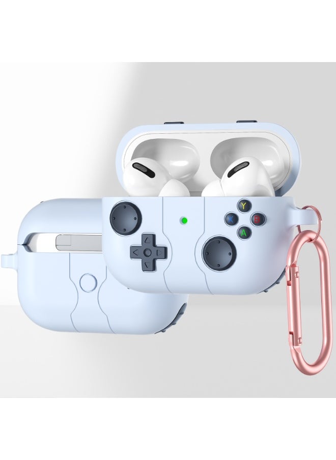 Generic - Sky Blue Game Console Case for AirPods 4 & AirPods Pro 1/2 - Lightweight Protective Shell - Image 1