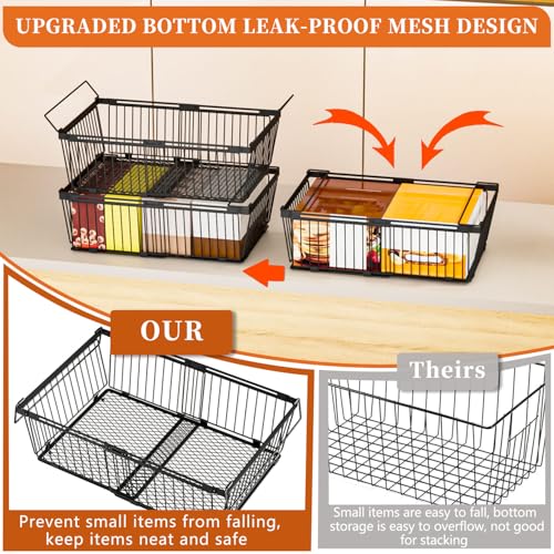 ANJUBAN Large Freezer Organizer Bins，Upgraded Bottom Leak-Proof net，Fit 10 to 20 Cu.Ft Deep Freezer，2 Pack， Expandable Stackable Chest Freezer Organizer Bins , for Fridge, Deep Freezer, Cabinet - Image 2
