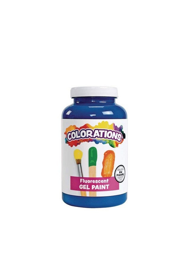Colorations® Gel Paint, Flourescent Blue, 16oz, Non-Toxic, Safe, Painting, Gel Paint, Kids Paint, Washable Paint, Finger Paint, Paint For Kids, Washable Paint For Kids, Art and Crafts - Image 1