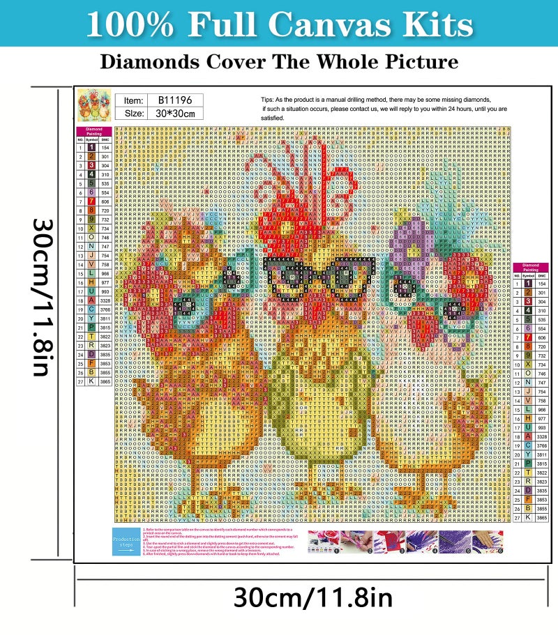 mrpwnle Chicken Diamond Painting Kits for Adults,DIY Chickens Diamond Art Kits for Beginners,5D Diamond Art Dotz Kits Round Full Drill Diamond Painting for Home Wall Decor Gift 12Ã—12inch - Image 4