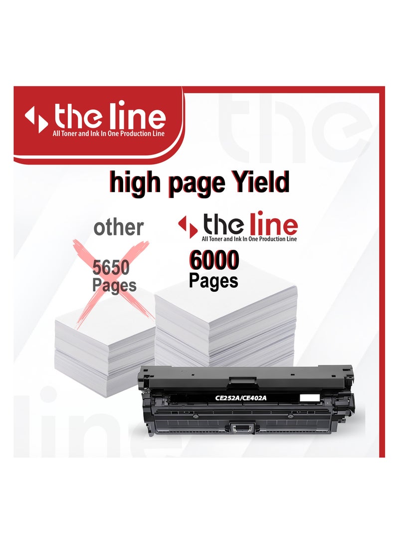 The line 504A CE252A Compatible Color Toner Cartridge for HP Color Laserjet CM3525| 3525DN| 3525N| 3525X| 3530| 3530FS| 3530MF| 3530 MFP| 3520| 3520DN| 3520N| 3520X| 3525| 3525DN| 3525N| 3525X/M551N