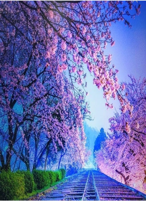 Romantic Cherry Blossom Puzzle Set, 1000 Pieces - Multicolor
