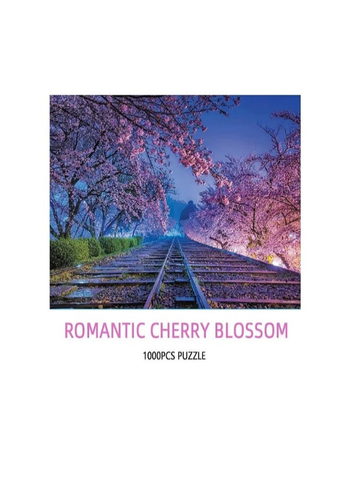 null - Romantic Cherry Blossom Puzzle Set, 1000 Pieces - Multicolor - Image 1