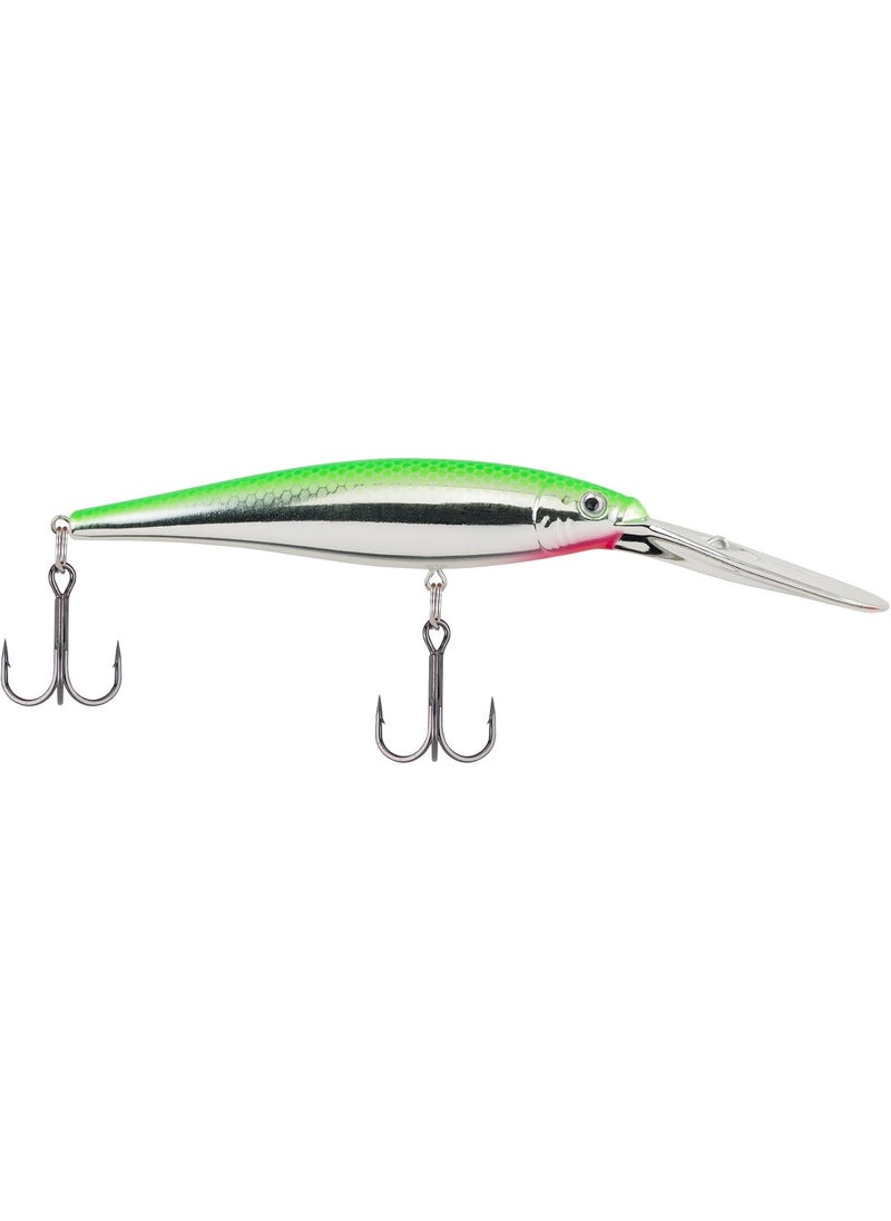 Berkley Berkley Flicker Minnow Fishing Lure Lime Chrome 12 oz 4 12in  11cm Crankbaits Realistic Minnow Profile Sharp Dive Curve Gets to Fish Quickly Equipped with Fusion19 Hook 