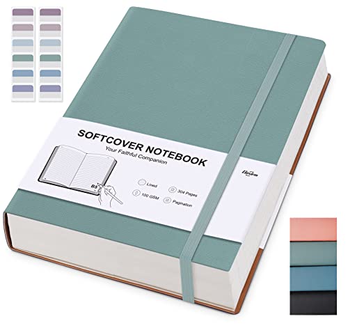 Gosirm Lined Notebook Journal for Work, Large B5 College Ruled Journal for School & Writing, 304 Lined Pages Hardcover Notebook for Note Taking, 100gsm Paper Notebook for Women Men, 7.6'' X 10''- Green - Image 1