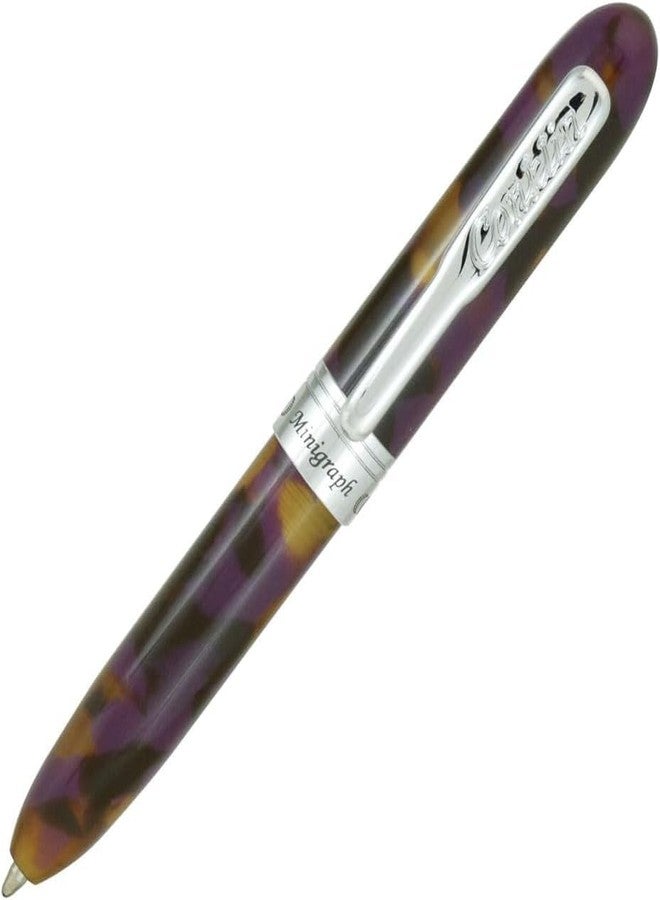 Conklin Minigraph Ballpoint Pen Purple Dunes + Free Extra Blue D1 Refill - Compact Luxury Gift Pen for Women, Writers, Professionals - Image 1