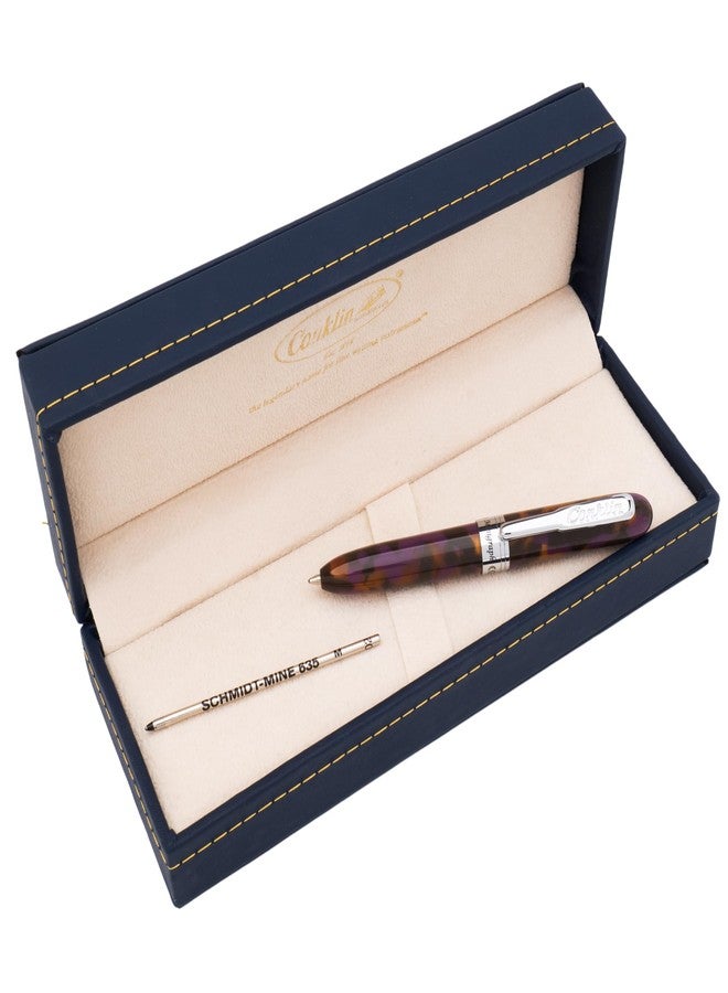 Conklin Minigraph Ballpoint Pen Purple Dunes + Free Extra Blue D1 Refill - Compact Luxury Gift Pen for Women, Writers, Professionals - Image 2