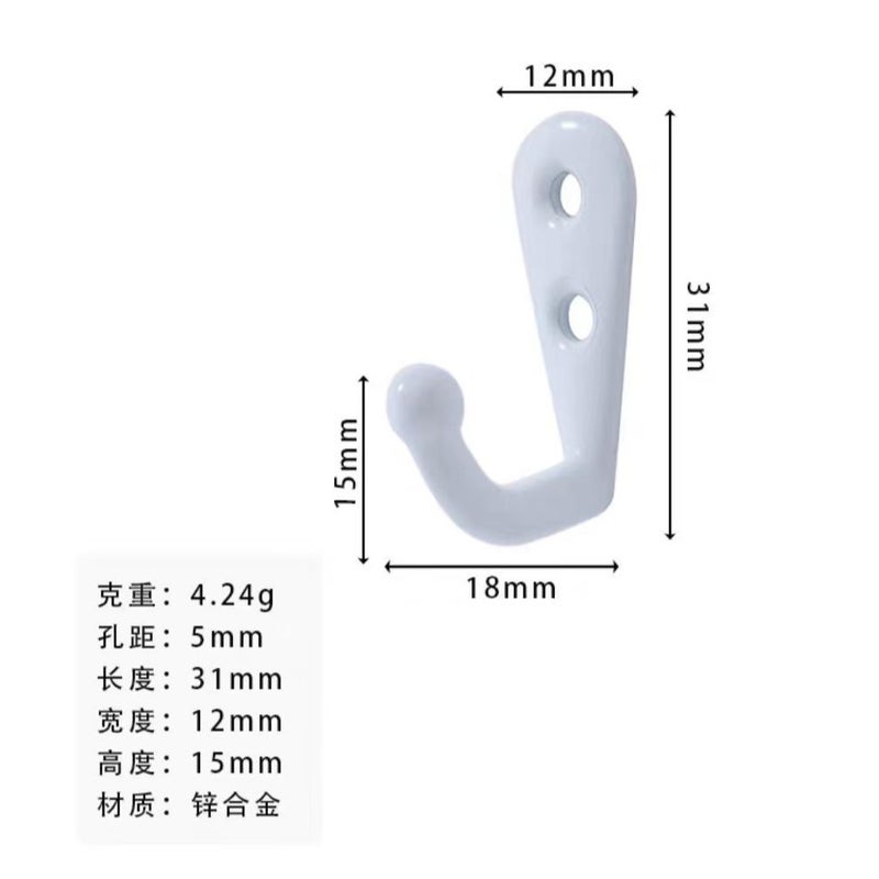 general Zinc Alloy Single Coat Hook Antique Style Wall Mount for Clothes Scarves - Image 1