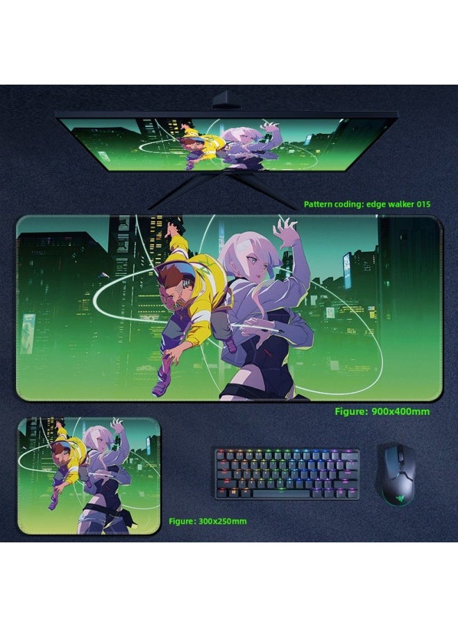 Generic - Cyberpunk Edge Walker Mouse Pad Computer Desktop Pad Lucy Edge Runner Cyberpunk 2077 Surrounding-Color:700x300x4mm-Pattern:Edge Walker 015 - Image 1