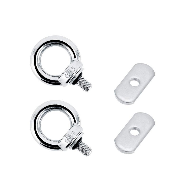 VTurboWay 4 Pack 316 SS Track Mount Tie Down Eyelet, Hold Bungee Cord or Ropes Up to 0.6" - Image 2