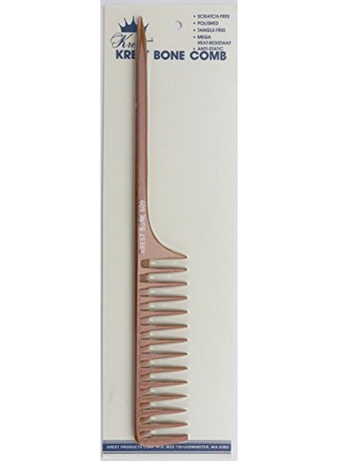 Krest Bone 10 Inch Space Teeth Rattail Comb. Professional Comb. Heat Resistant Comb. Styling Combs. Detangle Sectioning Comb. - Image 3