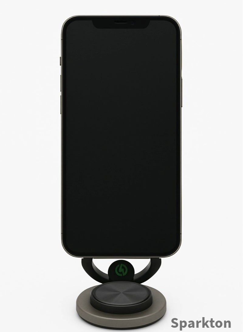 Sparkton Wireless Charging Stand – Fast 15W Qi Charger for iPhone, Samsung, AirPods & More – Sleek Aluminum Design - Image 2