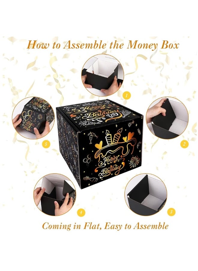 Birthday Money Box for Cash Gift Pull, Konsait DIY Birthday Money Box, Black and Gold Money Roll Gift Box, Surprise Gift Box for Parents, Loved Ones, Kids and Friends, Creative Way to Give Cash Gifts - pzsku/Z25A31C5A62AAA1A0D474Z/45/_/1729411882/d773d331-9ee6-436b-acf9-2dac12ec02fa