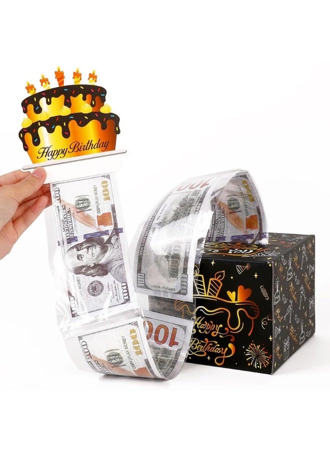 Birthday Money Box for Cash Gift Pull, Konsait DIY Birthday Money Box, Black and Gold Money Roll Gift Box, Surprise Gift Box for Parents, Loved Ones, Kids and Friends, Creative Way to Give Cash Gifts - pzsku/Z25A31C5A62AAA1A0D474Z/45/_/1729412144/d3fc19e9-352d-4c9a-8b88-bdc4b787470d