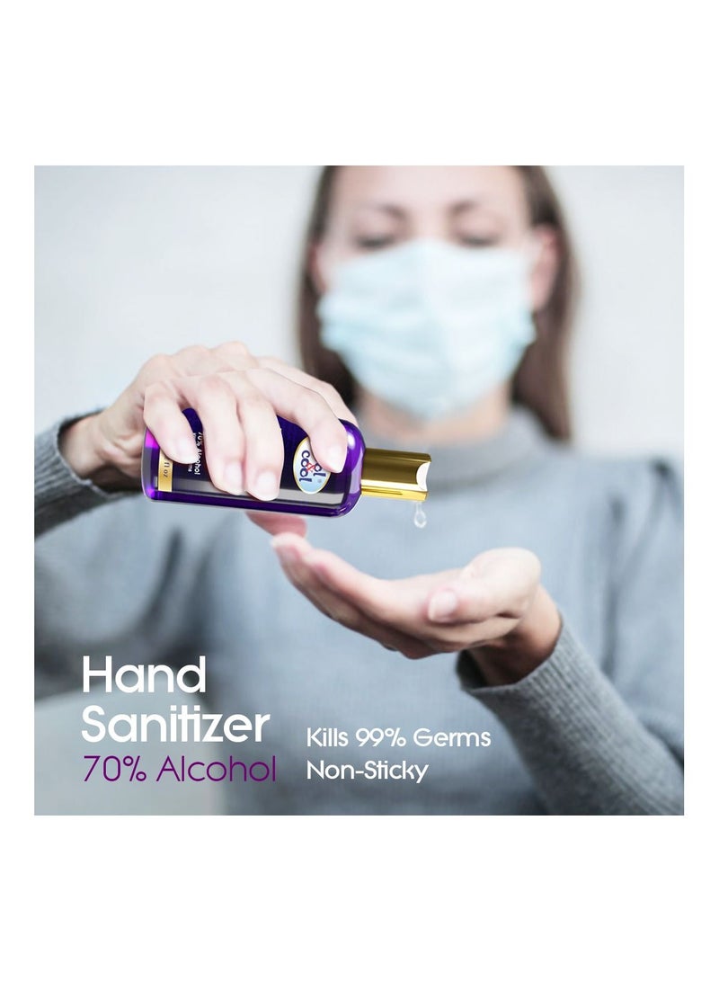 Cool & Cool معقم يدين كول وكول - زجاجة كهرمانية 60 مل | مضاد للبكتيريا، تنظيف فوري وانتعاش | مناسب للسفر، تركيبة صديقة للبشرة - Image 4