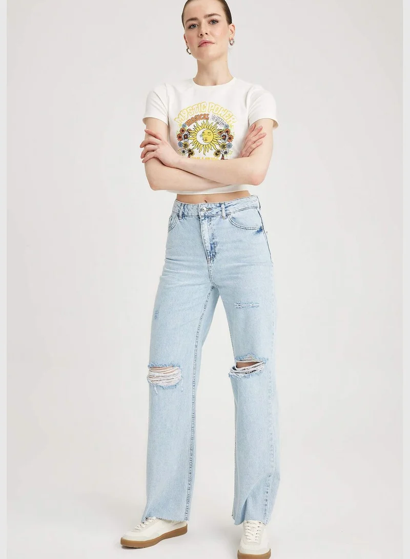 DeFacto Woman Wide Leg Denim Trousers