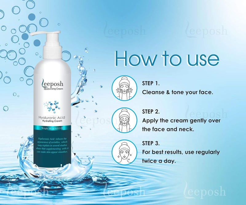 LEEPOSH Hyaluronic Acid Moisturizer Intense Hydration Revitalizes skin - Image 5