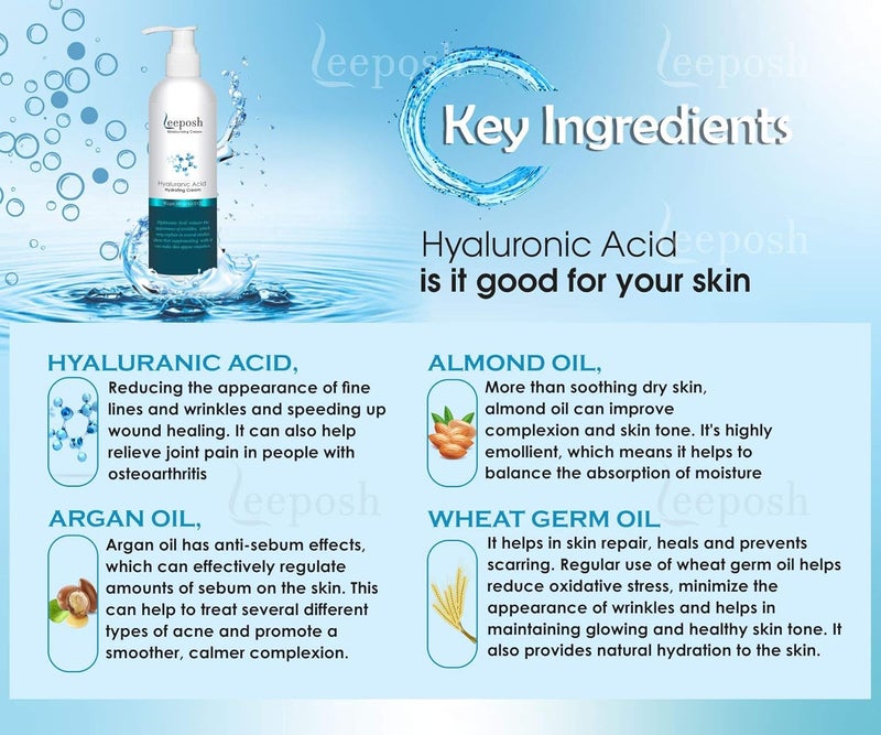 LEEPOSH Hyaluronic Acid Moisturizer Intense Hydration Revitalizes skin - Image 4
