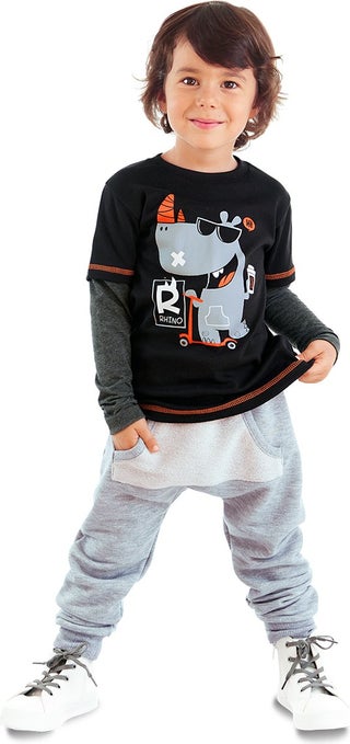 Rhino Boy Black T-Shirt Tracksuit Bottom Set - pzsku/Z25A32F1CA3B8A2FBFCD1Z/45/_/1744020903/00acea55-f2d6-4c55-9ebb-c68543b11892