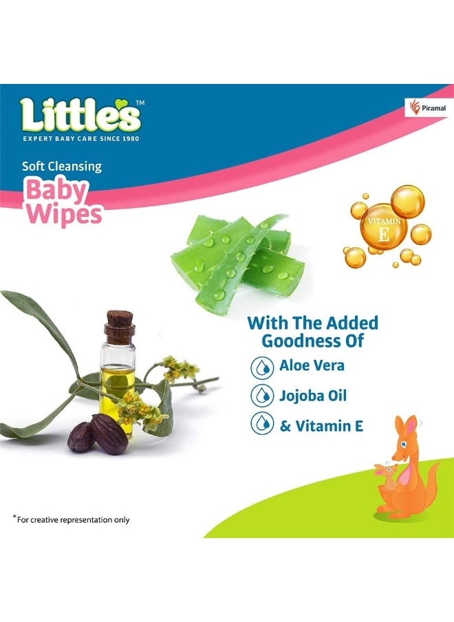 Little's - Little's Soft Cleansing Baby Wipes (Pack of 3, 80 Wipes) - Image 1