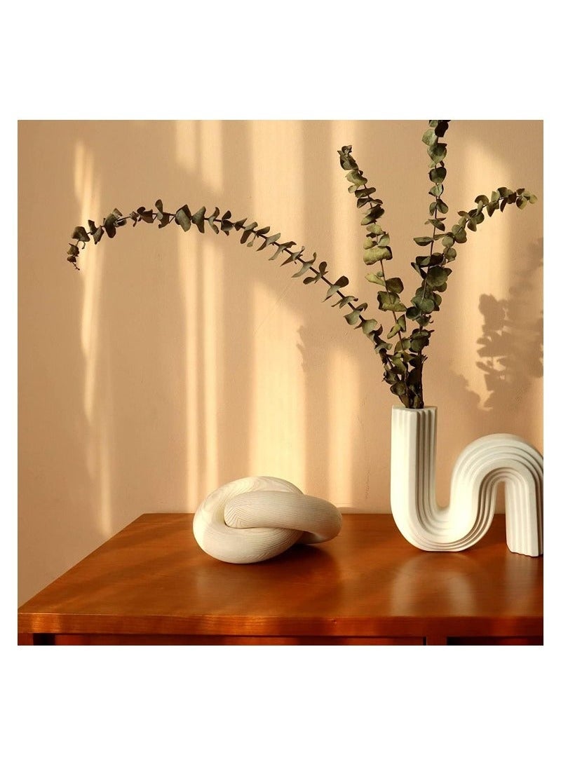 2 Link Coffee Table Decor Presentable Knot Chain Decor for Living Room Fashionable and Modern House Decorations Pure Hand Carved Natural Wood Decor for Bedroom Farmhouse - Image 5