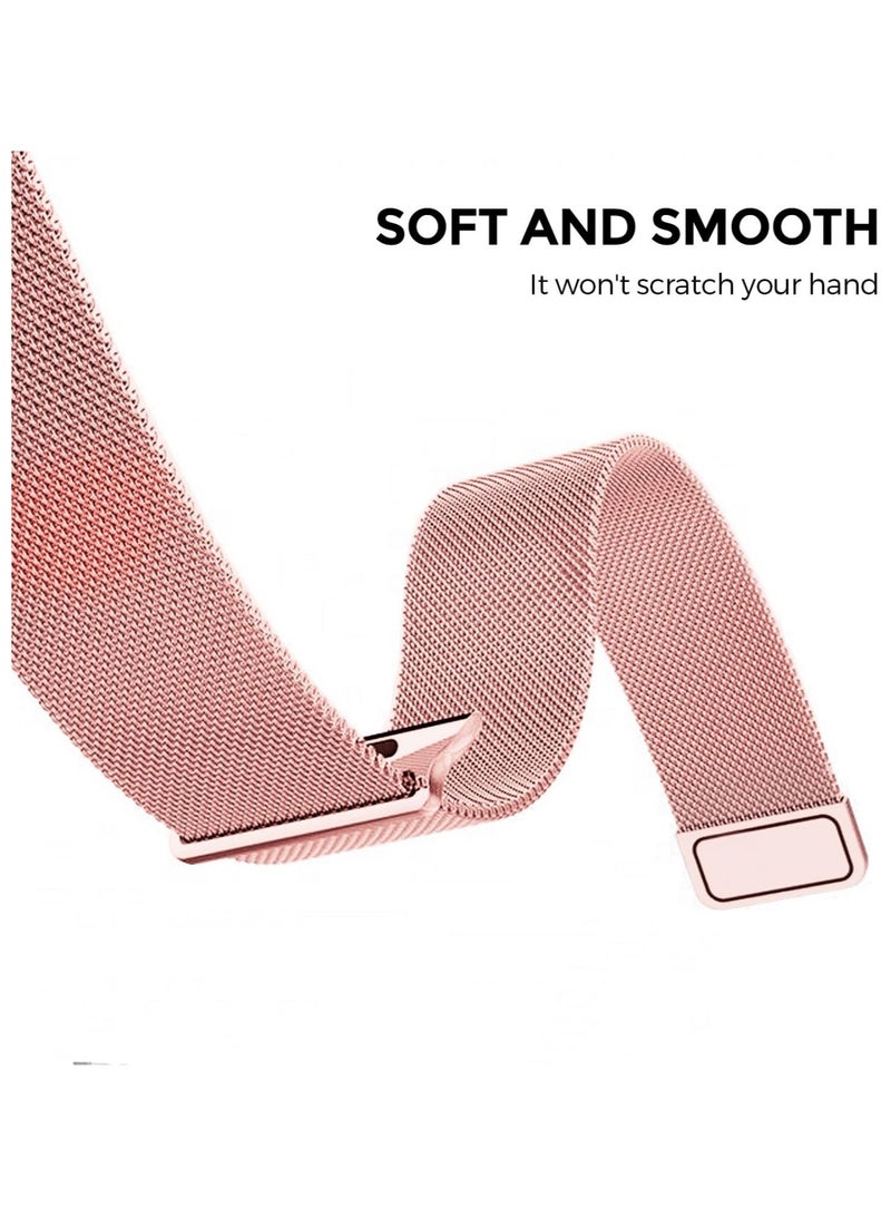 تي دبليو إي جي جي أو أن حزام ميلانيزي لوب لساعة أبل كل السلاسل متوافق مع 46 مم/45 مم/44 مم/49 مم وردي وردي - Image 2