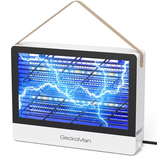 GeckoMan LED Indoor Bug Zapper Indoor Fruit Fly Trap for Indoors Mosquito Zapper Fly Zapper, Energy-Saving Max-Attract Hybrid-Spectrum Tube • 10-Yr Life, Enhanced High-Volt Instant Kill - Image 1