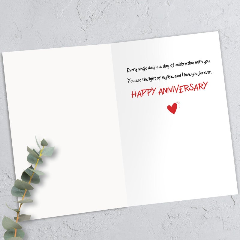 HEJOYN Anniversary Card & Gifts for Men, Women, Husband, Wife, Couple, Him, Her, Boyfriend or Girlfriend, Happy Wedding Anniversary Card & Gifts for Wife or Husband - Image 2