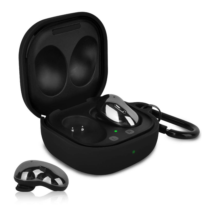 AIRSPO Silicone Case Compatible for Samsung Galaxy Buds 2 Pro/Galaxy Buds2/ Galaxy Buds Pro 2/ Galaxy Buds Live/Galaxy Buds FE Case (Black) - Image 3