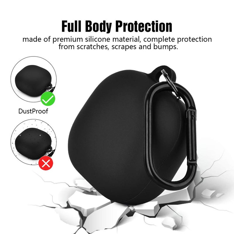 AIRSPO Silicone Case Compatible for Samsung Galaxy Buds 2 Pro/Galaxy Buds2/ Galaxy Buds Pro 2/ Galaxy Buds Live/Galaxy Buds FE Case (Black) - Image 5