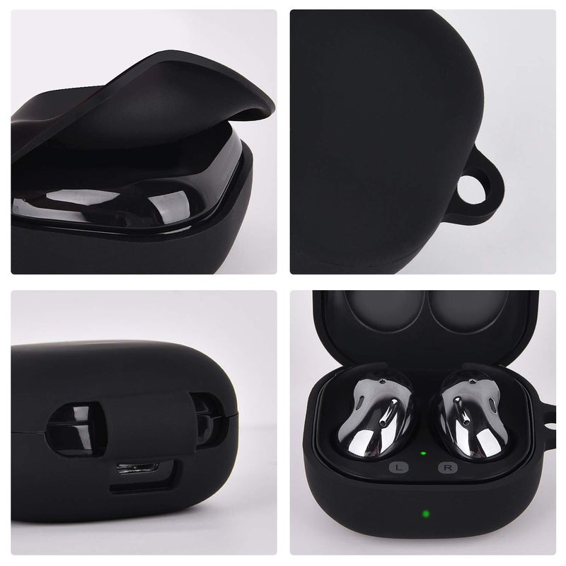 AIRSPO Silicone Case Compatible for Samsung Galaxy Buds 2 Pro/Galaxy Buds2/ Galaxy Buds Pro 2/ Galaxy Buds Live/Galaxy Buds FE Case (Black) - Image 4