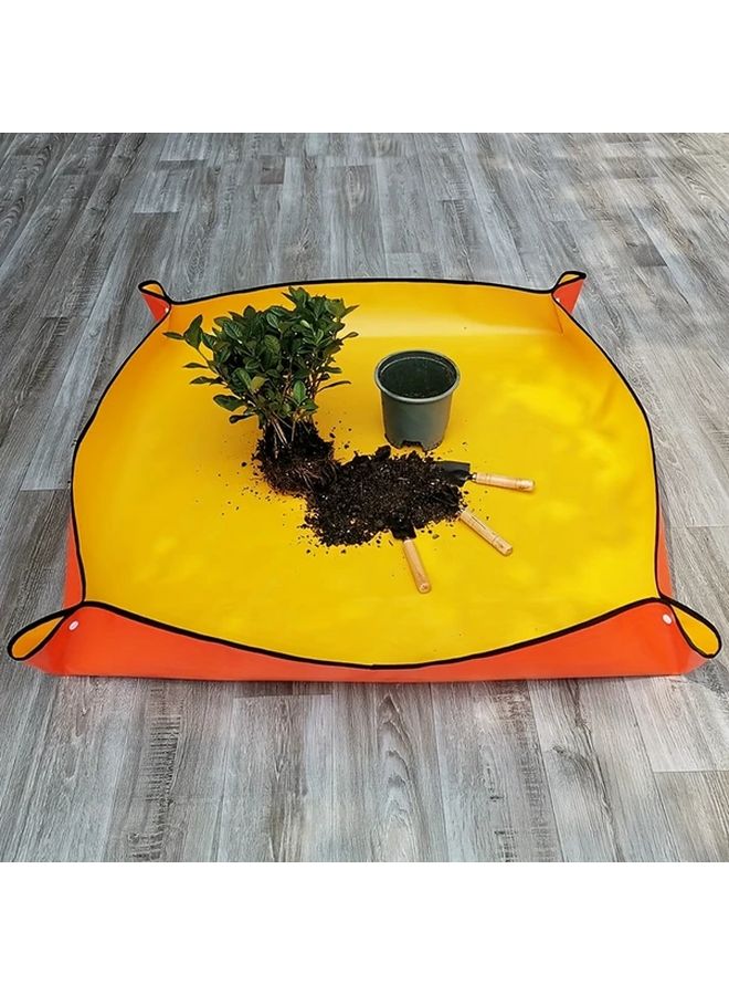 Thickened Yellow Gardening Mat Non Slip Base Easy Clean 66x66cm Indoor Outdoor Plant - Image 3