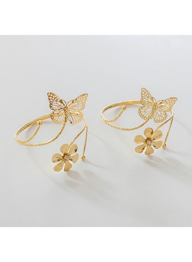 Goolsky 2PCS Modern Minimalist Golden Butterfly And Flower-shaped Curtain Tiebacks - Adjustable Curtain Holders Featuring Creative Hollow Butterfly Design - Suitable For Living Room, Bedroom, Office Home Decor, Adding A Warm Feeling To Your Home Without Drilling - Image 5