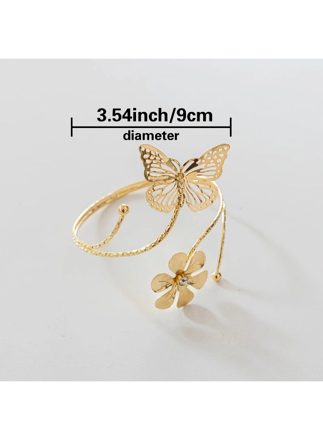 Goolsky 2PCS Modern Minimalist Golden Butterfly And Flower-shaped Curtain Tiebacks - Adjustable Curtain Holders Featuring Creative Hollow Butterfly Design - Suitable For Living Room, Bedroom, Office Home Decor, Adding A Warm Feeling To Your Home Without Drilling - Image 2