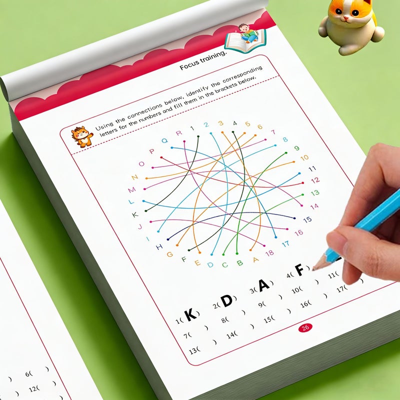Focus Skills Workbook For Ages 3 Plus 32 Page Preschool Learning Activity Book With Visual Tracking Exercises And Attention Training Color Coded Suitable For Homeschool Kindergarten Prep Early Childhood Education - Image 3
