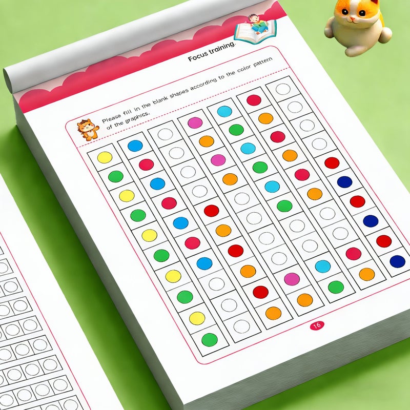 Focus Skills Workbook For Ages 3 Plus 32 Page Preschool Learning Activity Book With Visual Tracking Exercises And Attention Training Color Coded Suitable For Homeschool Kindergarten Prep Early Childhood Education - Image 4