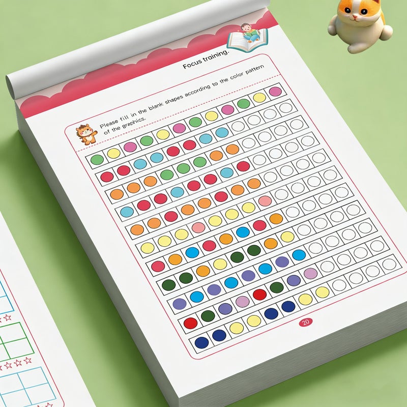 Focus Skills Workbook For Ages 3 Plus 32 Page Preschool Learning Activity Book With Visual Tracking Exercises And Attention Training Color Coded Suitable For Homeschool Kindergarten Prep Early Childhood Education - Image 1