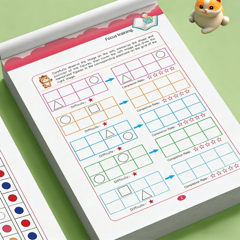 Focus Skills Workbook For Ages 3 Plus 32 Page Preschool Learning Activity Book With Visual Tracking Exercises And Attention Training Color Coded Suitable For Homeschool Kindergarten Prep Early Childhood Education - Image 5