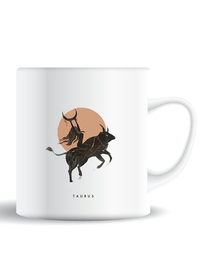 Theodor Premium Quality Two Sided Printed Coffee Mug Tea Cup Taurus For Home Office, Kids Men Women - Image 1