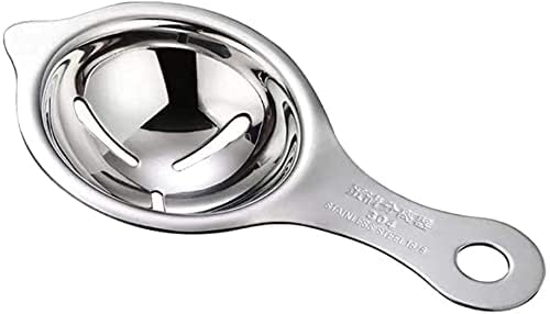 SDYAL SDYAL Egg Separator Premium 304 Stainless Steel Egg Yolk Separator Dishwasher Safe Professional Egg White Separator Tool for Making Cake Egg Custards Egg Divider Mayonnaise and More Set of 1 - Image 1