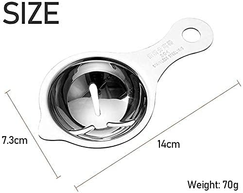 SDYAL SDYAL Egg Separator Premium 304 Stainless Steel Egg Yolk Separator Dishwasher Safe Professional Egg White Separator Tool for Making Cake Egg Custards Egg Divider Mayonnaise and More Set of 1 - Image 3