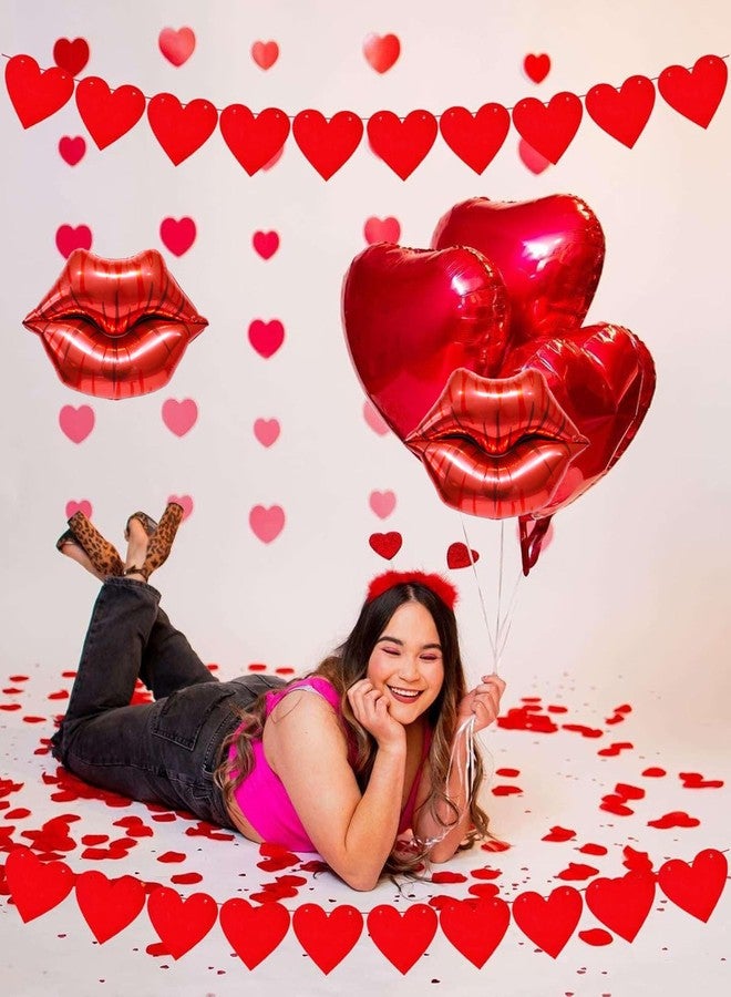 OHLIGEI 4Pieces Lips Lipstick Balloon Set for Women - Durable, Reusable Foil Balloons - Ideal for Birthday, Valentines, Wedding, Bridal Shower Themed Parties - Image 4