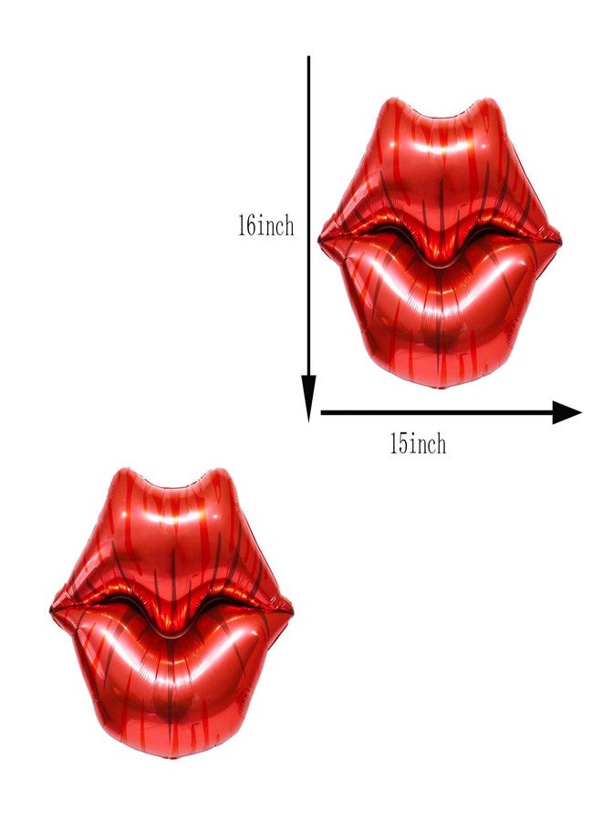 OHLIGEI 4Pieces Lips Lipstick Balloon Set for Women - Durable, Reusable Foil Balloons - Ideal for Birthday, Valentines, Wedding, Bridal Shower Themed Parties - Image 2
