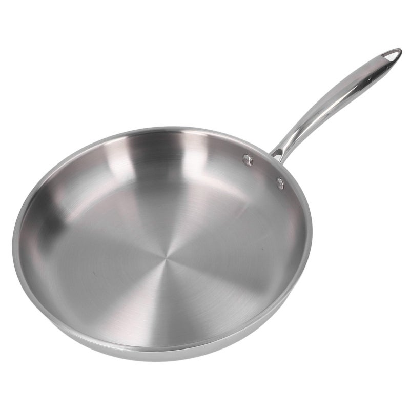 Stainless Steel Frying Pan 22cm 304 Stainless Steel Top Layer Non Stick Skillet - Fast Even Heating Versatile Kitchen Pan for Home Cooking - Image 1