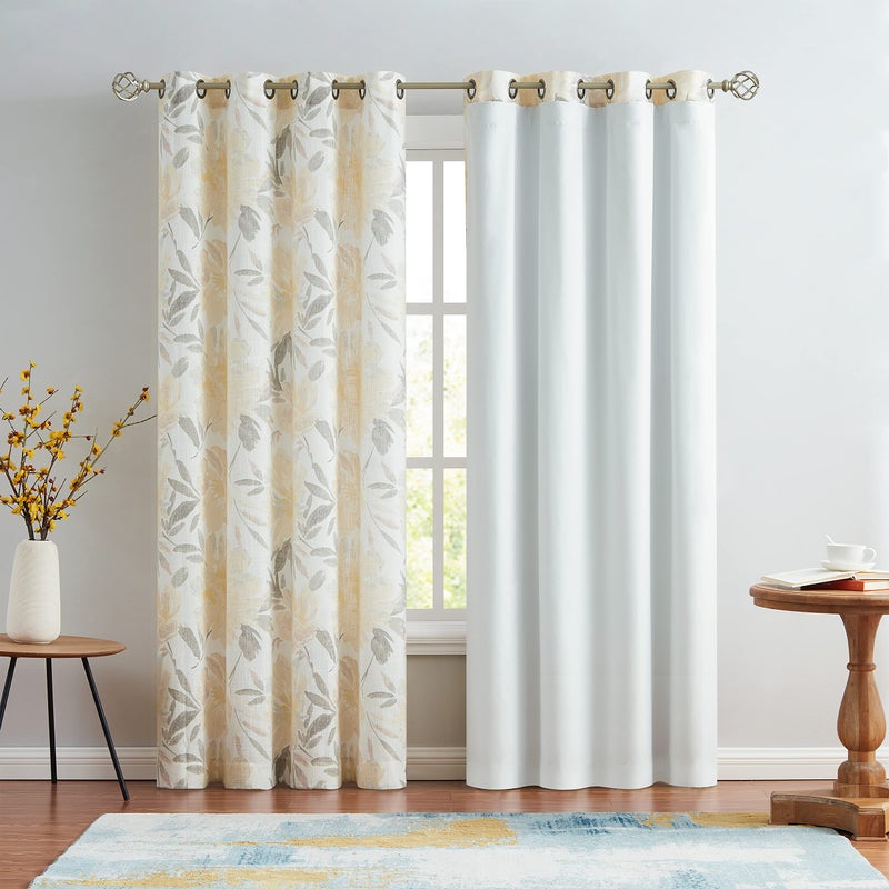 WEST LAKE 100 Blackout Window Curtain Liner 2 Panels Light Blocking Liner Thermal Insulated Rod Pocket Window Drapes for Living Room Bedroom Winter Curtain Liner for Grommet Top Panels, 48"Wx 60"Lx2 - Image 4