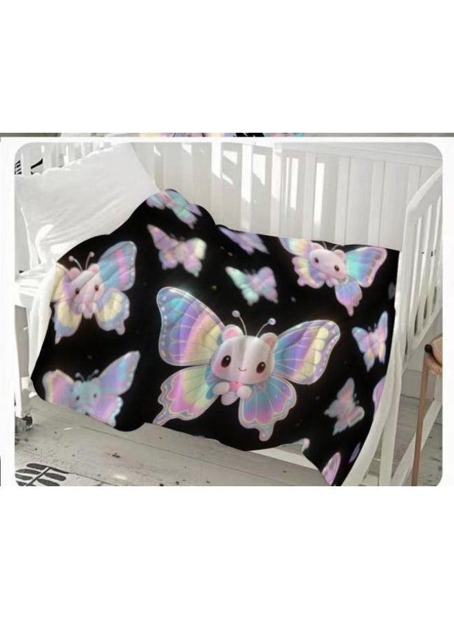 عام بطانية رقيقة من الفانيلا الكرتونية للأطفال والرضع (دافئة ومريحة، ومناسبة للنوم والألعاب) 70 سم * 100 سم - Image 2